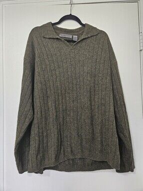 Le Collezioni Structure Lambswool Rabbit Hair Blend Sweater Large